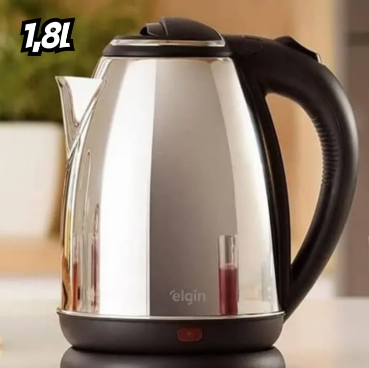 Chaleira Elétrica Elgin 1,8 Litros Prata 110v Chaleira Elétrica Elgin 1,8 Litros Prata 110v