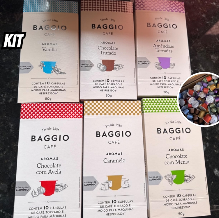 Kit de Cápsulas de Café Experience Baggio Café, compatível com Nespresso, contém 60 cápsulas Kit de Cápsulas de Café Experience Baggio Café, compatível com Nespresso, contém 60 cápsulas