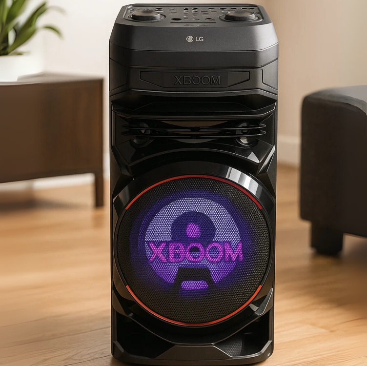 Torre de Som LG XBOOM Graves Potentes, Função DJ, Diversas Conexões, Bass Boost, Iluminação Colorida, Karaokê, Party Speaker - RNC5 Torre de Som LG XBOOM Graves Potentes, Função DJ, Diversas Conexões, Bass Boost, Iluminação Colorida, Karaokê, Party Speaker - RNC5