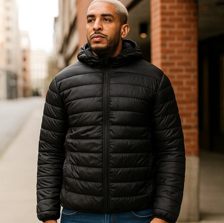 Jaqueta Puffer Bobojaco Acolchoada Frio Masculina Capuz