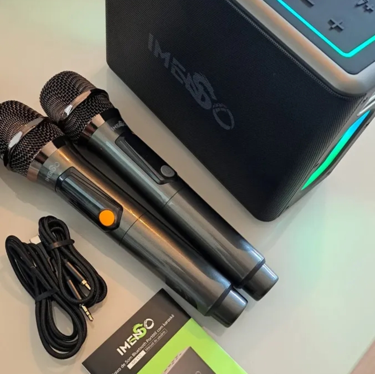 Caixa De Som Portátil Bluetooth Imenso X32 120w Ipx4 C/ 2mic Cor Preto 127/220V Caixa De Som Portátil Bluetooth Imenso X32 120w Ipx4 C/ 2mic Cor Preto 127/220V