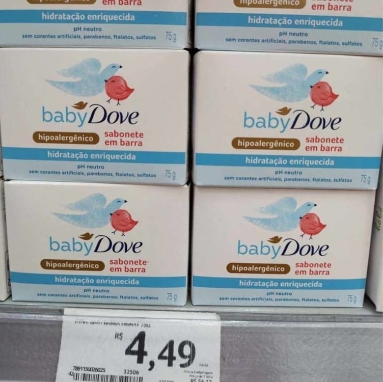Sabonete Em Barra Baby Dove Hidratação Enriquecida 75 Gr, Baby Dove, 75 G, 75 G Sabonete Em Barra Baby Dove Hidratação Enriquecida 75 Gr, Baby Dove, 75 G, 75 G