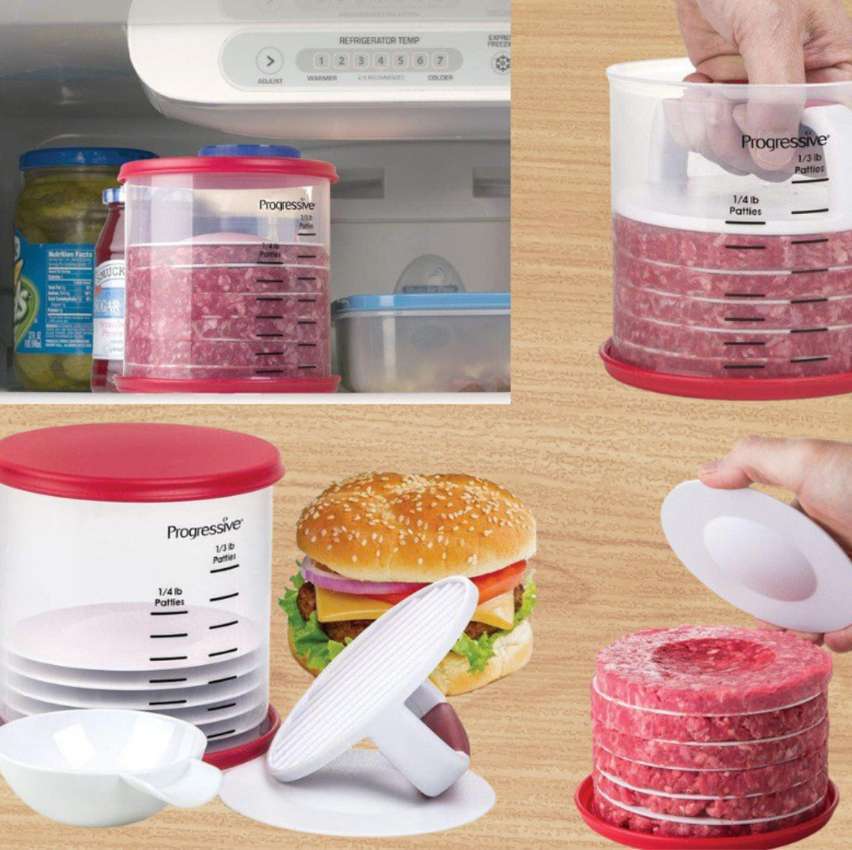 Kit de forma para moldar hambúrguer Prepworks by Progressive Perfect Burger Press Kit de forma para moldar hambúrguer Prepworks by Progressive Perfect Burger Press