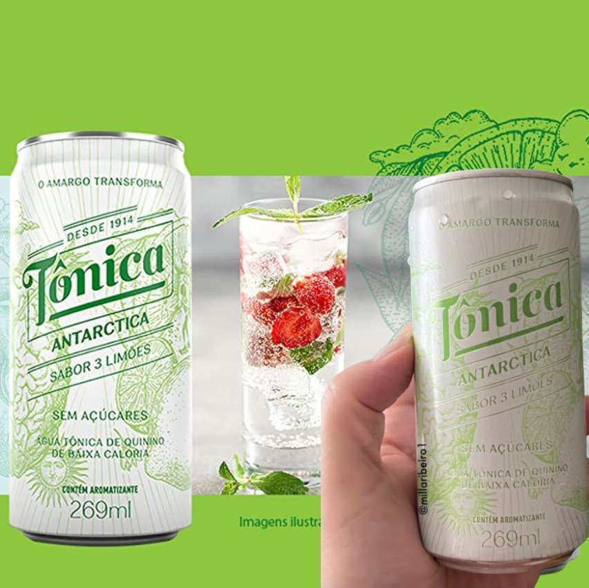 Tônica Antarctica - Água Tônica 3 Limões, Lata 269ml Tônica Antarctica - Água Tônica 3 Limões, Lata 269ml