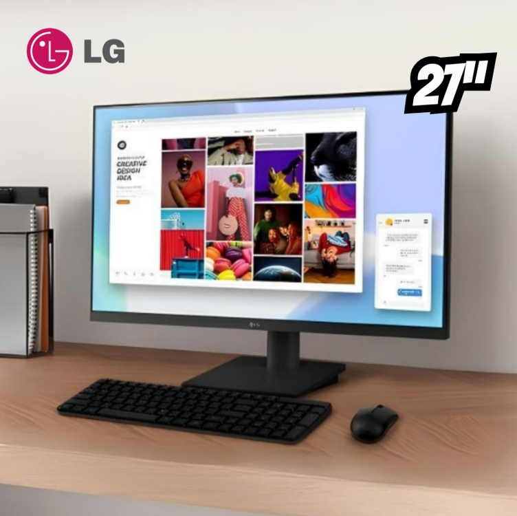 Monitor LG 27” IPS, Full HD, 100Hz, HDMI, Ajuste de Inclinação - 27MS500-B Monitor LG 27” IPS, Full HD, 100Hz, HDMI, Ajuste de Inclinação - 27MS500-B