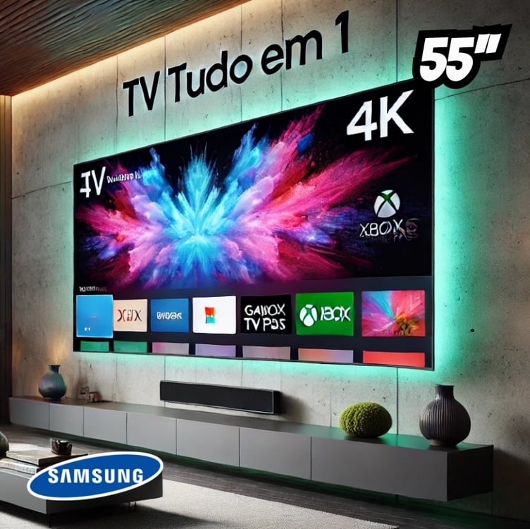 Smart TV 55" 4K UHD QLED Samsung 55Q60DA Wi-Fi Bluetooth Alexa 3 HDMI 2 USB Smart TV 55" 4K UHD QLED Samsung 55Q60DA Wi-Fi Bluetooth Alexa 3 HDMI 2 USB