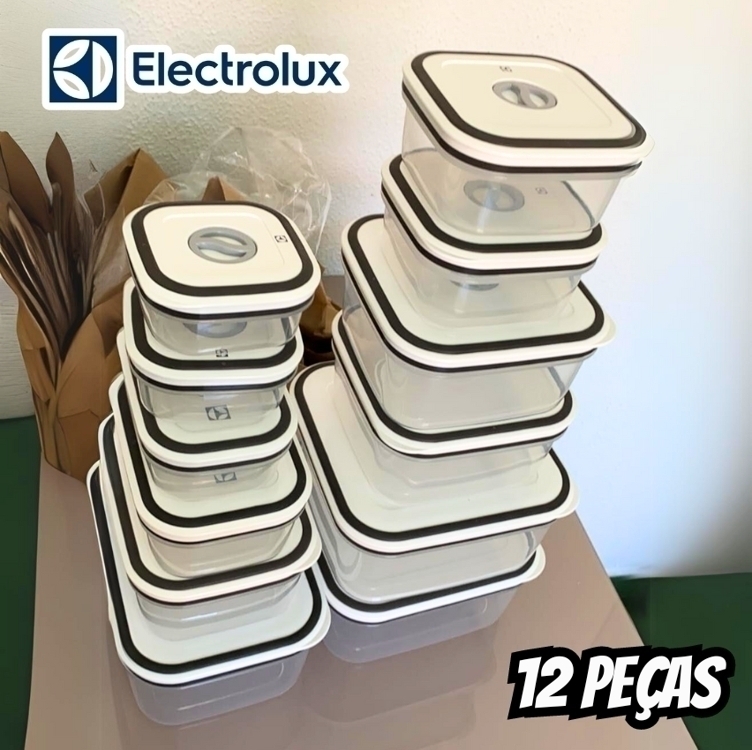 Electrolux, Pote Hermetico, 12 unidades, A23122901, cinza Electrolux, Pote Hermetico, 12 unidades, A23122901, cinza