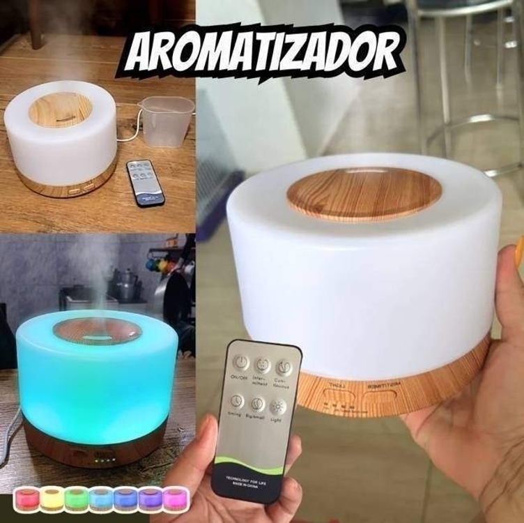 Difusor Aromatizador Umidificador de Ar Ultrassônico Purificador Aroma Difusor Portátil Led 7 Cores Difusor Aromatizador Umidificador de Ar Ultrassônico Purificador Aroma Difusor Portátil Led 7 Cores