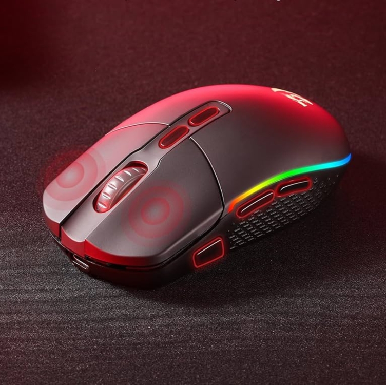 Mouse Gamer Sem Fio Redragon Invader Pro, RGB, 10000 DPI, 9 Botões, Wireless, Preto - M719RGB-PRO Mouse Gamer Sem Fio Redragon Invader Pro, RGB, 10000 DPI, 9 Botões, Wireless, Preto - M719RGB-PRO