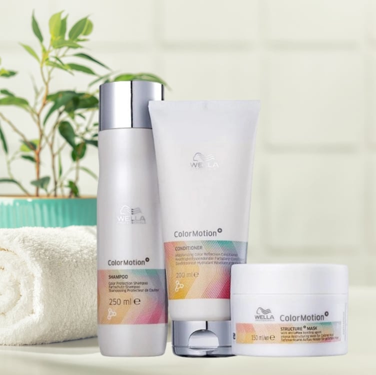 Kit Capilar Wella Pro Color Motion - Sh E Cond E Másc 150ml Kit Capilar Wella Pro Color Motion - Sh E Cond E Másc 150ml