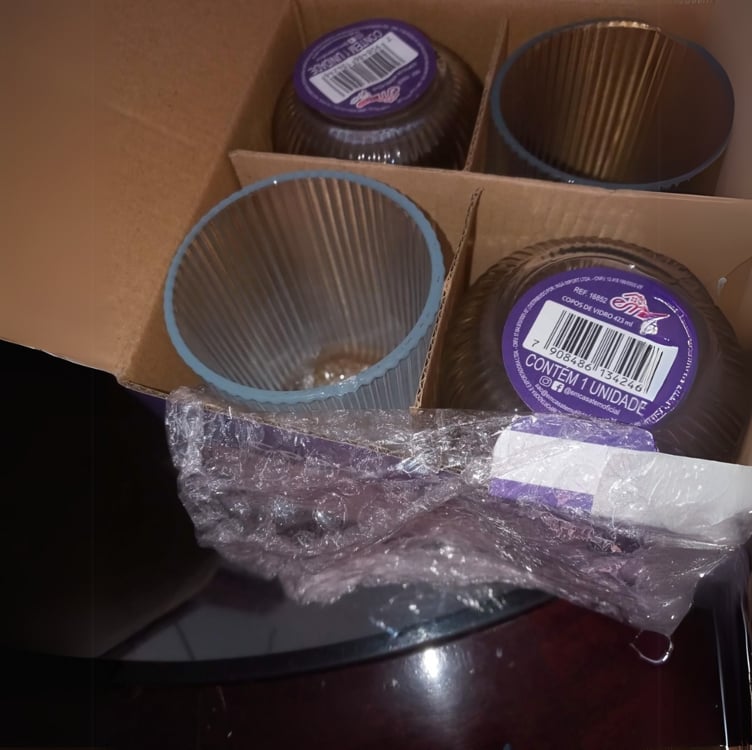 Importado - Jogo de 6 Copos Conjunto de Peças de Vidro Transparente, Linha 423ml para Suco e Água Importado - Jogo de 6 Copos Conjunto de Peças de Vidro Transparente, Linha 423ml para Suco e Água