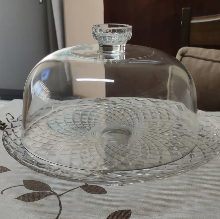 Boleira Vidro Home com Pé, Porta Bolo, Boleira Ruvolo Boleira Vidro Home com Pé, Porta Bolo, Boleira Ruvolo