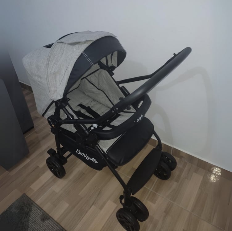 Burigotto Carrinho de Bebê Rio K, Mesclado Preto Burigotto Carrinho de Bebê Rio K, Mesclado Preto
