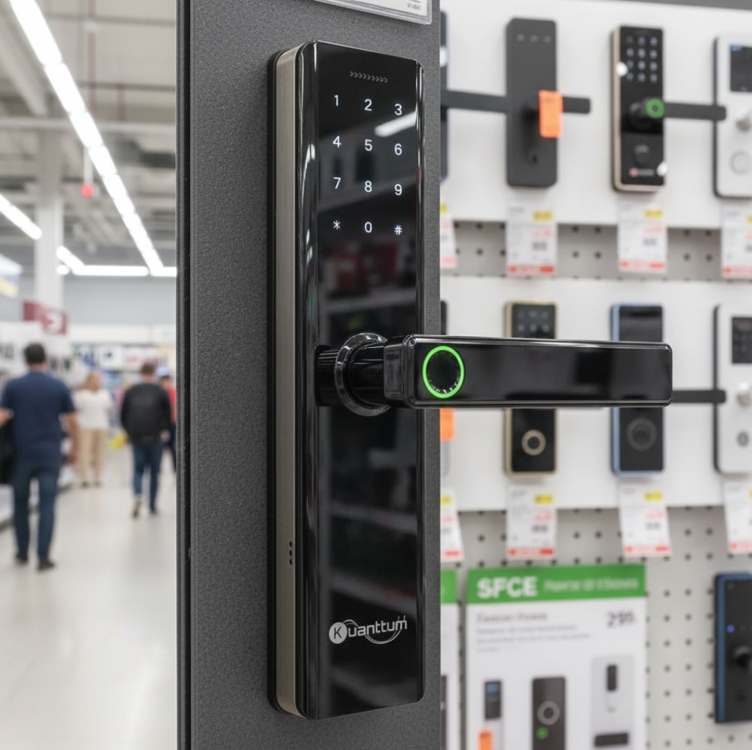 Fechadura Eletrônica Digital Com Biometria,Tuya App Bluetooth, Senha, Cartão IC,Chave Touch Anti-espião Inteligente Preta Para Porta (casa/apartamento/hotel)