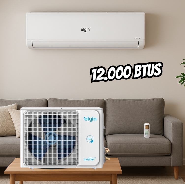 Ar-condicionado Split Inverter Ii 12000 Btus Elgin Eco Com Wi-fi Integrado High Wall Só Frio 45hjfi12c2wb/45hjfe12c2cb 220v Ar-condicionado Split Inverter Ii 12000 Btus Elgin Eco Com Wi-fi Integrado High Wall Só Frio 45hjfi12c2wb/45hjfe12c2cb 220v