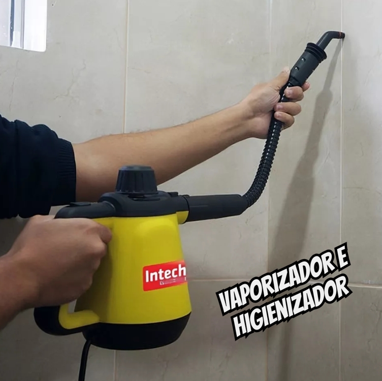Vaporizador e Higienizador Intech Machine Vapor Top Clean Portátil 400ml 1200W com Acessórios Vaporizador e Higienizador Intech Machine Vapor Top Clean Portátil 400ml 1200W com Acessórios