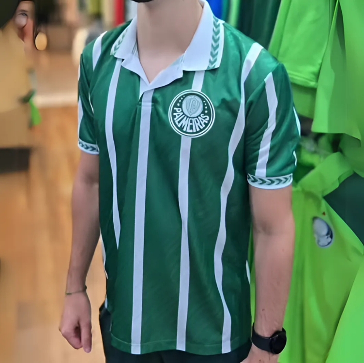 Camisa Palmeiras Retrô 1995 Masculina - Verde Camisa Palmeiras Retrô 1995 Masculina - Verde