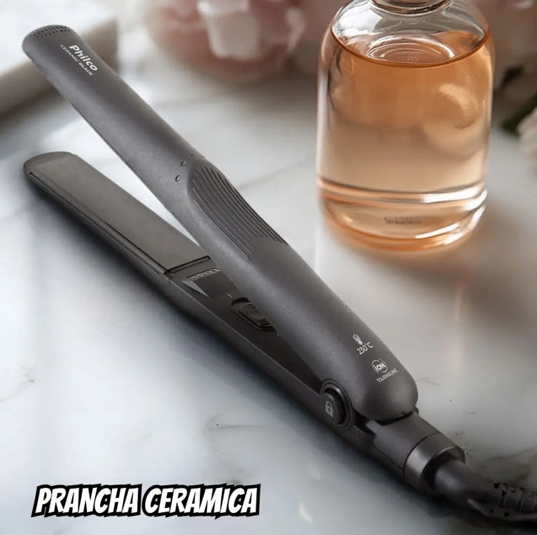 Prancha Ceramic Black PPR08, Philco, Bivolt Prancha Ceramic Black PPR08, Philco, Bivolt