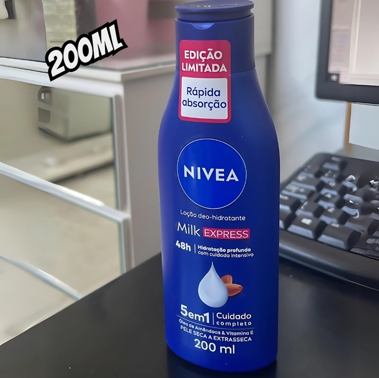 NIVEA Loção Deo-hidratante Milk Express Pele Seca a Extrasseca 200ml NIVEA Loção Deo-hidratante Milk Express Pele Seca a Extrasseca 200ml