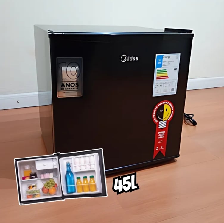 Frigobar Black Edition Preto 45 Litros Midea Frigobar Black Edition Preto 45 Litros Midea