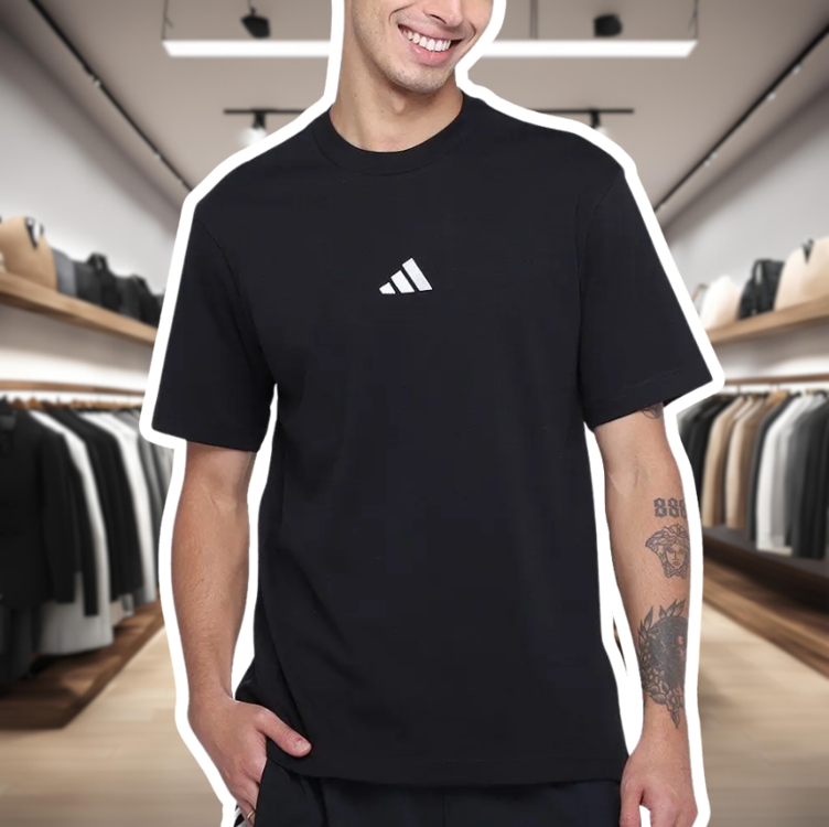 Camiseta Adidas Small Logo Masculina Camiseta Adidas Small Logo Masculina