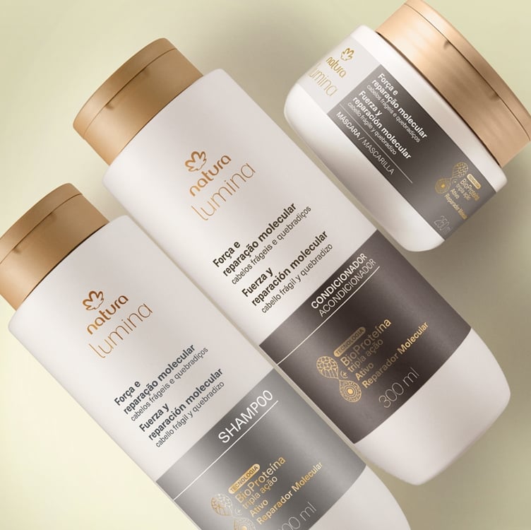 Kit Shampoo, Condicionador e Máscara Lumina Força e Reparação Molecular (3 produtos) Kit Shampoo, Condicionador e Máscara Lumina Força e Reparação Molecular (3 produtos)