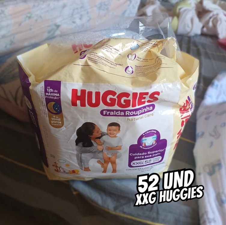 Huggies Fralda Premium Roupinha Natural Care XXG 52 Un Huggies Fralda Premium Roupinha Natural Care XXG 52 Un