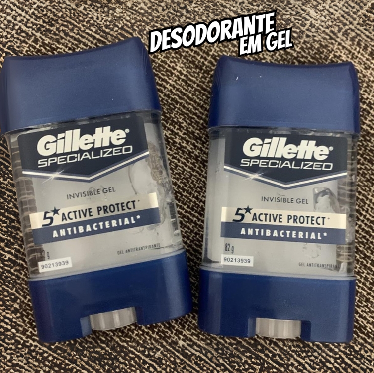 Desodorante Gel Antitranspirante Gillette Antibacterial - 82g Desodorante Gel Antitranspirante Gillette Antibacterial - 82g