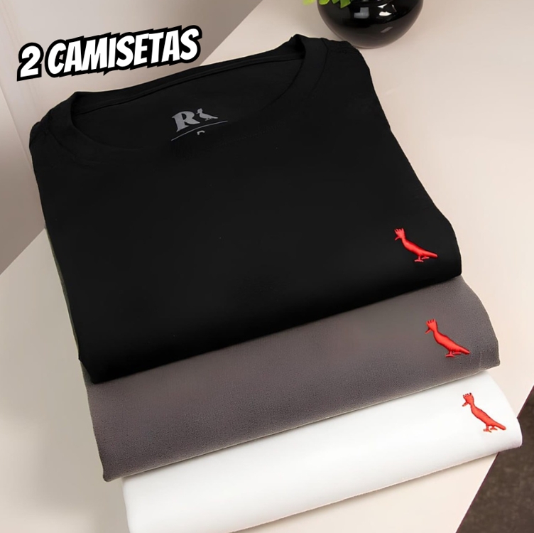 Kit 2 Camisetas Reserva Brasa Pica-pau Masculina - Preto+Branco Kit 2 Camisetas Reserva Brasa Pica-pau Masculina - Preto+Branco