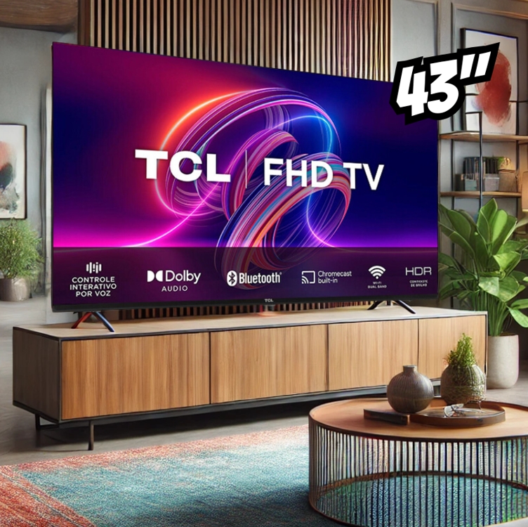 Smart TV 43” Full HD LED TCL 43S5400A Android - Wi-Fi Bluetooth Google Assistente 2 HDMI 1 USB Smart TV 43” Full HD LED TCL 43S5400A Android - Wi-Fi Bluetooth Google Assistente 2 HDMI 1 USB