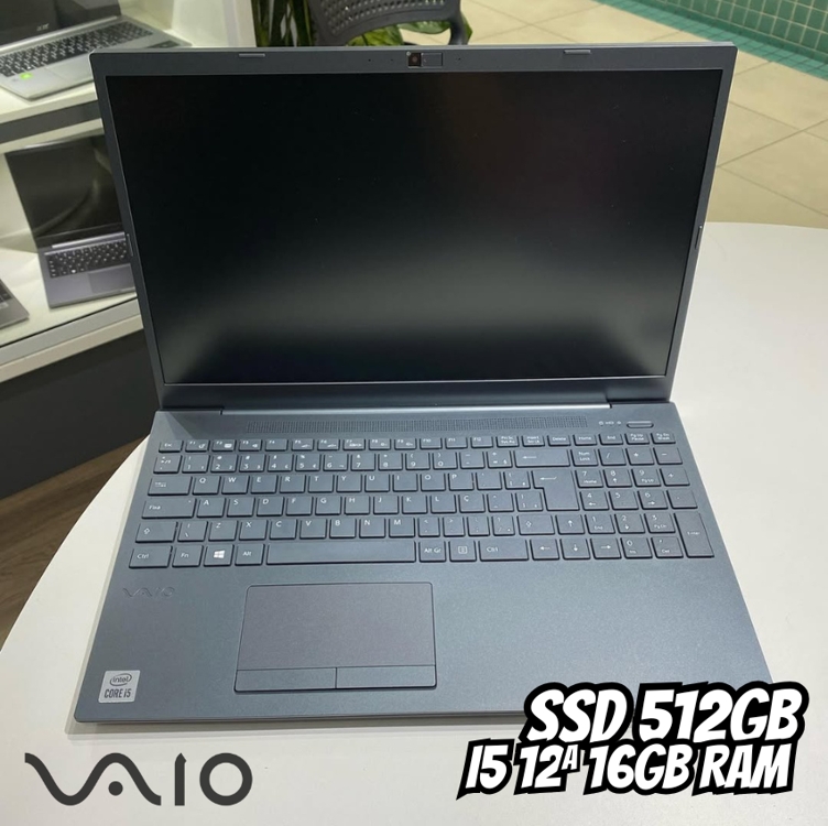 Notebook Vaio FE15 15.6 FHD I5-1235U 16GB SSD 512GB Windows 11 Home Cinza Escuro - VJFE54F11X-B2621H Notebook Vaio FE15 15.6 FHD I5-1235U 16GB SSD 512GB Windows 11 Home Cinza Escuro - VJFE54F11X-B2621H