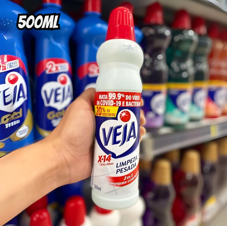 Veja Limpador X14 Limpeza Pesada 2em1 Cloro Ativo 500 Ml Veja Limpador X14 Limpeza Pesada 2em1 Cloro Ativo 500 Ml
