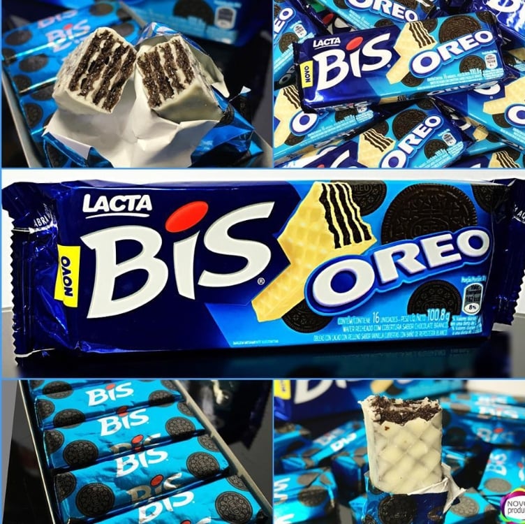 Wafer Oreo Cobertura Chocolate Branco Lacta Bis Pacote 100,8G Wafer Oreo Cobertura Chocolate Branco Lacta Bis Pacote 100,8G