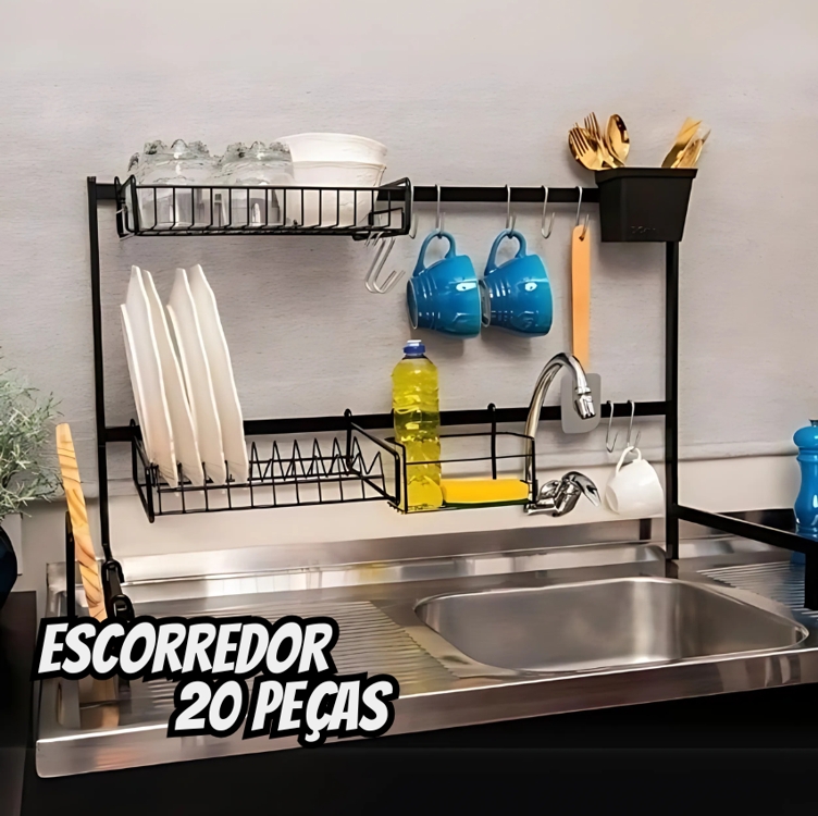 Cozinha Suspensa Modular Autosustentável Escorredor 20 Peças (preta) Cozinha Suspensa Modular Autosustentável Escorredor 20 Peças (preta)