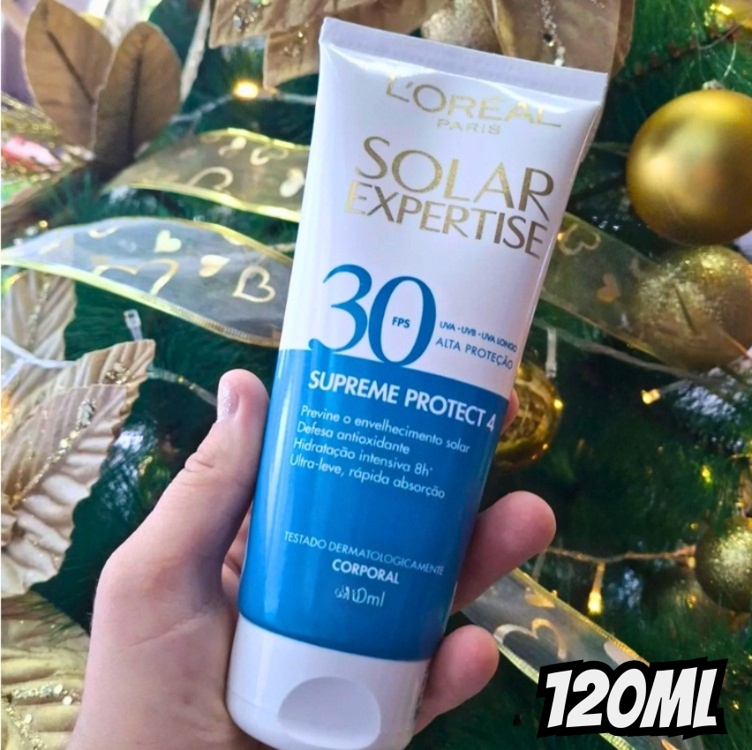 Protetor Solar Corporal L'Oréal Paris Solar Expertise FPS 30 120ml - Previne o Envelhecimento Solar, Textura Ultra-leve, Hidrata e Protege a pele Protetor Solar Corporal L'Oréal Paris Solar Expertise FPS 30 120ml - Previne o Envelhecimento Solar, Textura Ultra-leve, Hidrata e Protege a pele