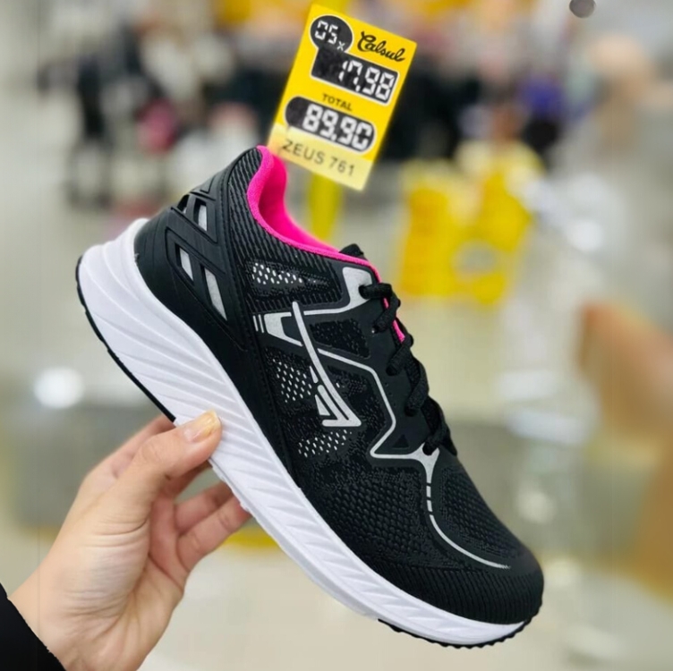 Tênis Feminino Esportivo Academia Caminhada Cadarço Conforto - Zeuz Tênis Feminino Esportivo Academia Caminhada Cadarço Conforto - Zeuz