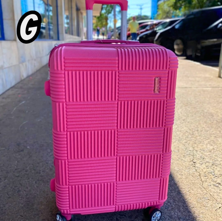 Santino, Mala De Viagem Ocean Drive Rígida 360° Santino G - Mzv503g Cor: Pink Santino, Mala De Viagem Ocean Drive Rígida 360° Santino G - Mzv503g Cor: Pink