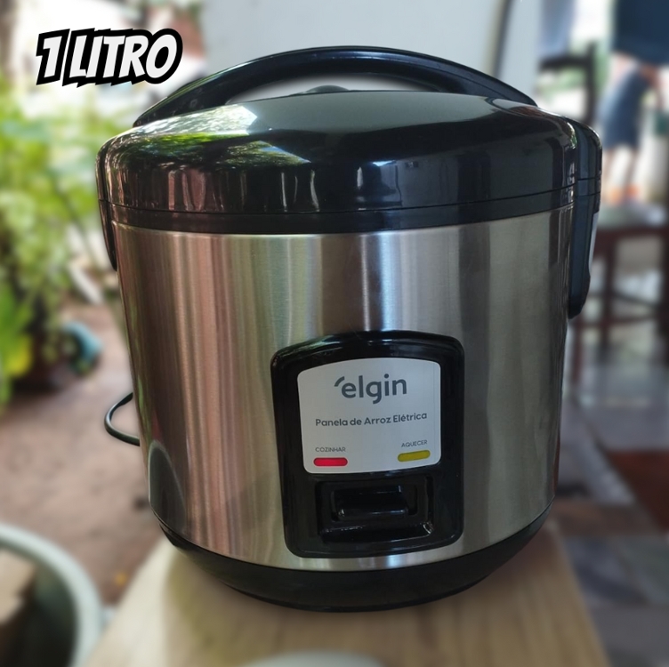 Panela de Arroz Elétrica Elgin Capacidade 5 Xícaras 1 Litro 400W 110V Panela de Arroz Elétrica Elgin Capacidade 5 Xícaras 1 Litro 400W 110V