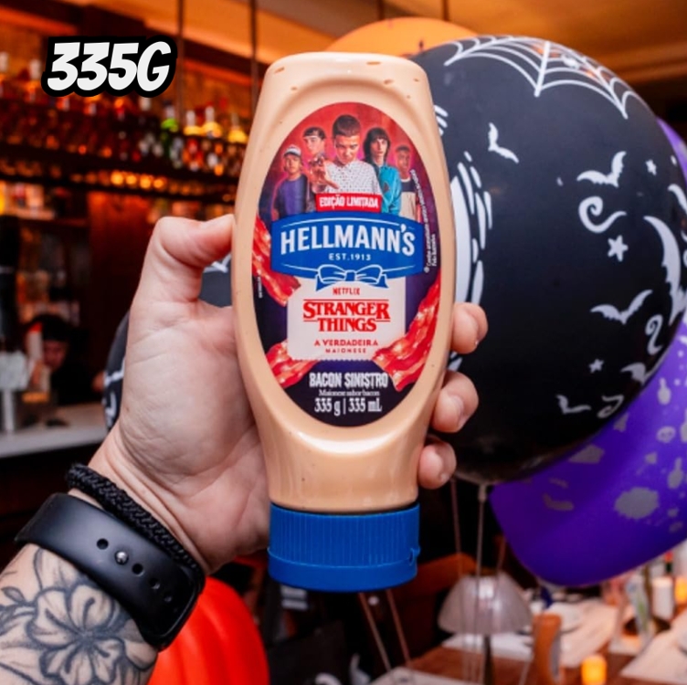 Hellmann's Maionese Bacon Sinistro Stranger Things 335g Edição Limitada Hellmann's Maionese Bacon Sinistro Stranger Things 335g Edição Limitada
