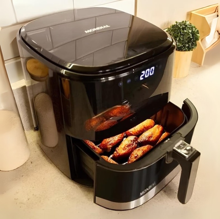 Fritadeira Sem Óleo Air Fryer Digital 5l Mondial Af-50-dv Fritadeira Sem Óleo Air Fryer Digital 5l Mondial Af-50-dv