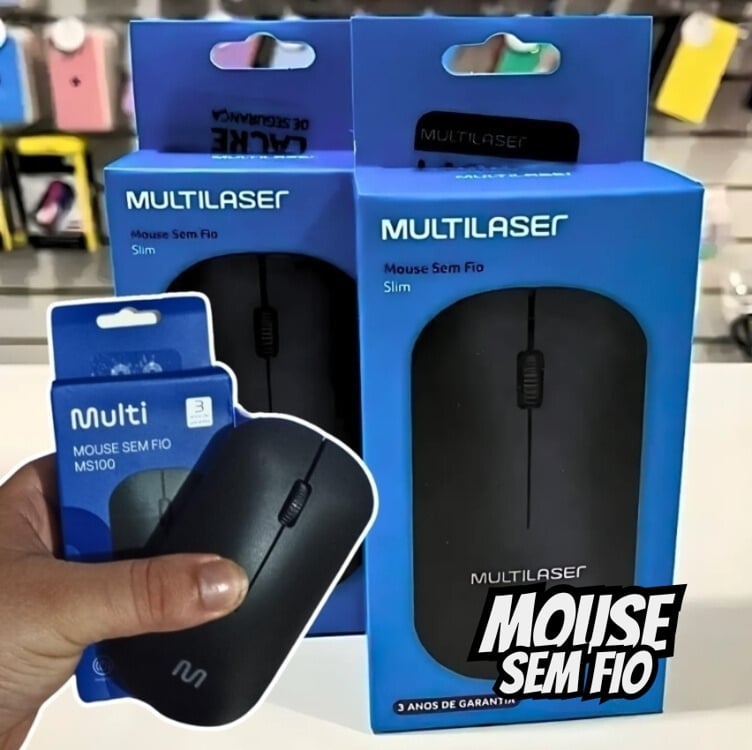 Mouse Sem Fio Slim Box Conexão Usb 1200dpi 3 Botões Box Preto - Mo307 Mouse Sem Fio Slim Box Conexão Usb 1200dpi 3 Botões Box Preto - Mo307