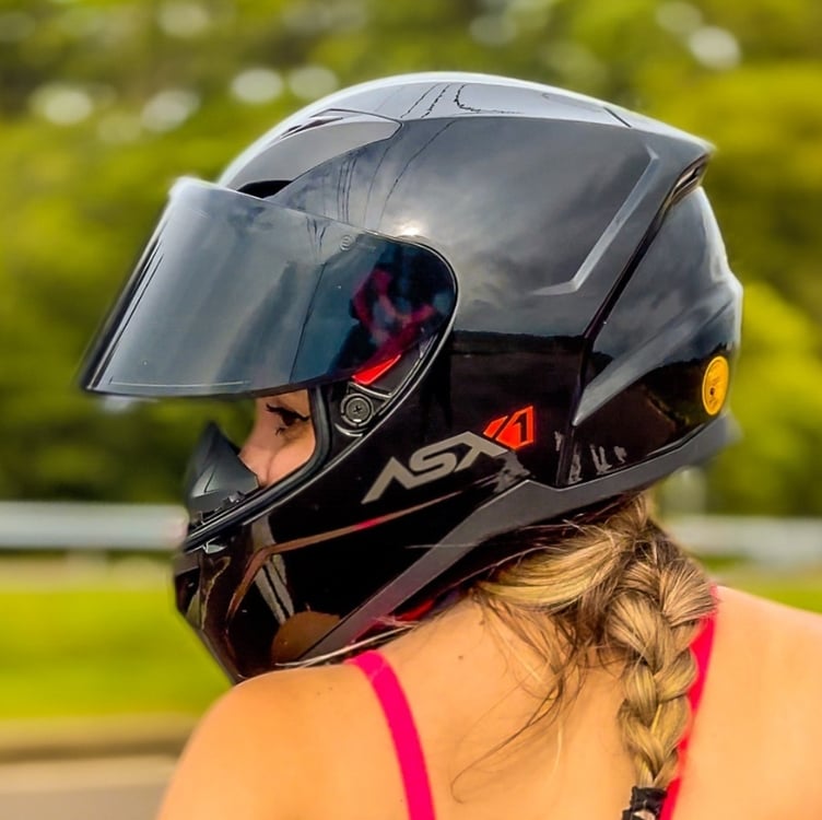 Capacete Asx City Solid Preto Fosco Capacete Asx City Solid Preto Fosco
