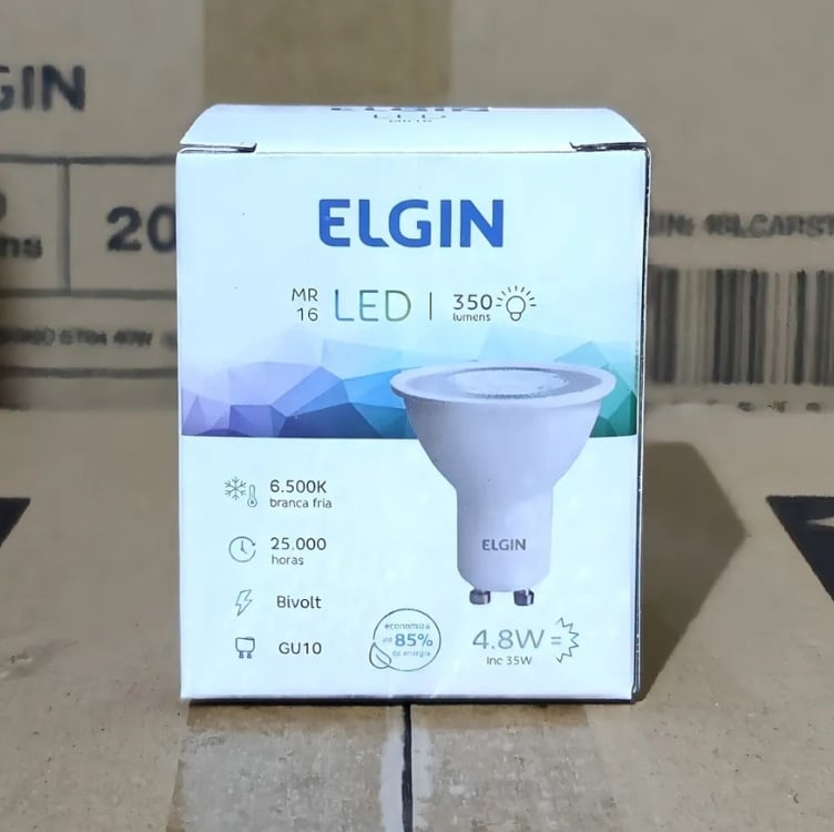 Lâmpada de LED Elgin Branca GU10 4,8W - 6500K Dicroica Lâmpada de LED Elgin Branca GU10 4,8W - 6500K Dicroica