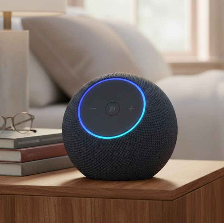 Amazon Echo Dot Max (Geração mais recente), smart speaker com Alexa, som envolvente e hub de casa inteligente integrado, ideal para sua sala de estar, Cor Grafite, com Acesso Antecipado à Alexa+