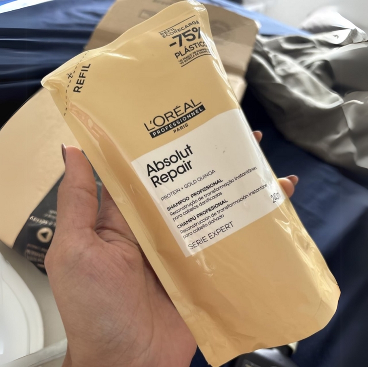 L’Oréal Professionnel | Absolut Repair Shampoo Refil | Com Proteína e Quinoa Dourada para cabelos danificados e secos | SERIE EXPERT | 240ml L’Oréal Professionnel | Absolut Repair Shampoo Refil | Com Proteína e Quinoa Dourada para cabelos danificados e secos | SERIE EXPERT | 240ml