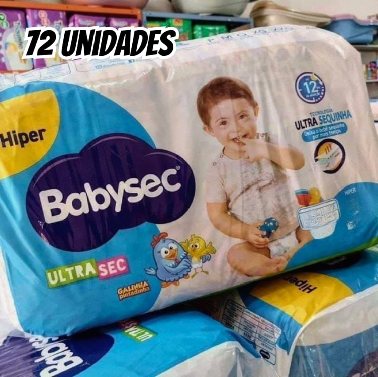 Babysec Fraldas Descartáveis Ultrasec Galinha Pintadinha, 72 Unidades, Tamanho M 5 - 9, 5 Kg, Babysec, Azul, M Babysec Fraldas Descartáveis Ultrasec Galinha Pintadinha, 72 Unidades, Tamanho M 5 - 9, 5 Kg, Babysec, Azul, M