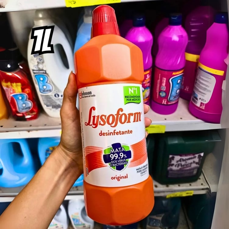 Lysoform Original, Desinfetante Líquido, Limpeza Pesada E Eficiente, 1l Lysoform Original, Desinfetante Líquido, Limpeza Pesada E Eficiente, 1l