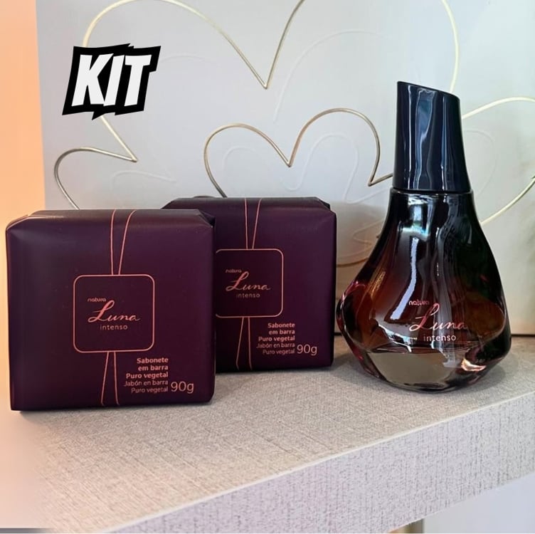 Natura Presente Natura Luna Intenso Colônia 50ml + 2 Sab 90g Natura Presente Natura Luna Intenso Colônia 50ml + 2 Sab 90g