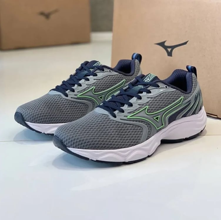 Tênis Masculino Mizuno Jet 7 Cinza - Cinza Tênis Masculino Mizuno Jet 7 Cinza - Cinza
