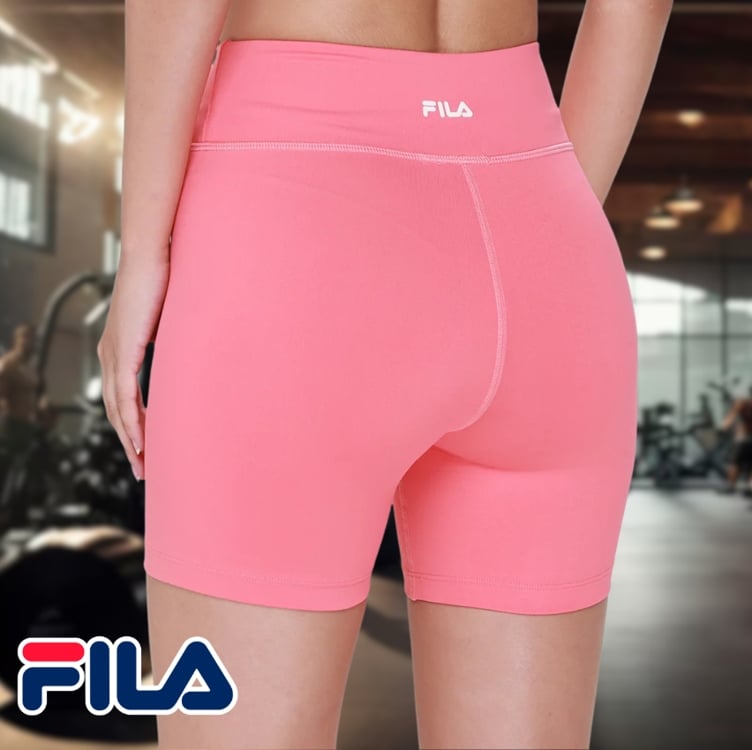 Bermuda Biker Fila Life II Feminina - Pink Bermuda Biker Fila Life II Feminina - Pink